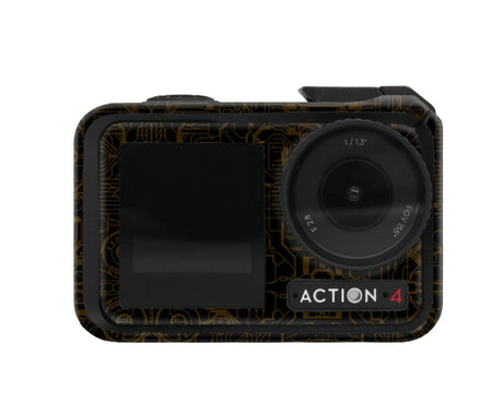 For DJI Action 4 Motion Camera Stickers All Inclusive Photo Frame Color Changing Stickers Accessories, AC4-01, AC4-08 Circuit White, AC4-09 Circuit Black, AC4-10 Circuit Dark Gold, AC4-11 Circuit Red, AC4-12 Circuit Blue, AC4-13 Snake Scale Black      ...