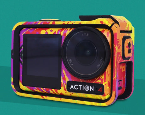 For DJI Action 4 Motion Camera Stickers All Inclusive Photo Frame Color Changing Stickers Accessories, AC4-01, AC4-08 Circuit White, AC4-09 Circuit Black, AC4-10 Circuit Dark Gold, AC4-11 Circuit Red, AC4-12 Circuit Blue, AC4-13 Snake Scale Black      ...