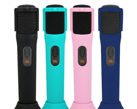 For JBL PartyBox Wireless Mic Silicone Protective Cover Microphone Case, Silicone Case(Black), Silicone Case(Blue), Silicone Case(Green), Silicone Case(Pink)