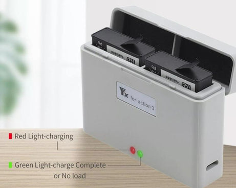 For DJI Action 3 / Action 4 Camera YX 2-Way Charger Battery Manager, 2-Way
