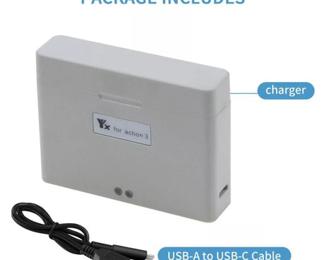For DJI Action 3 / Action 4 Camera YX 2-Way Charger Battery Manager, 2-Way