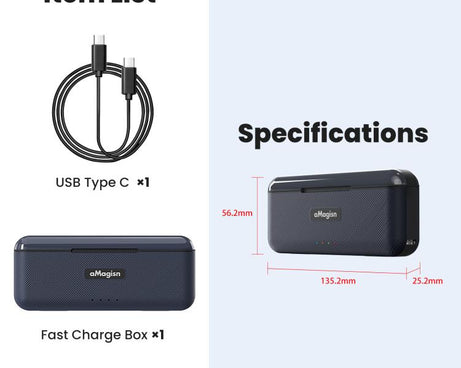 For Insta360 Ace Pro 2 Battery aMagisn Fast Charging Box Charger Storage Compartment