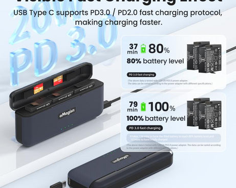 For Insta360 Ace Pro 2 Battery aMagisn Fast Charging Box Charger Storage Compartment