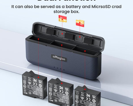 For Insta360 Ace Pro 2 Battery aMagisn Fast Charging Box Charger Storage Compartment