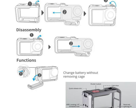 PGYTECH P-42C-010 Metal Rabbit Cage Aluminum Alloy Expanded Protective Border