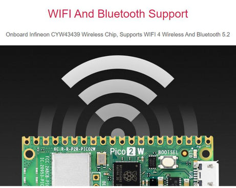 Waveshare For Raspberry Pi Pico / Pico 2 W Microcontroller Development Board