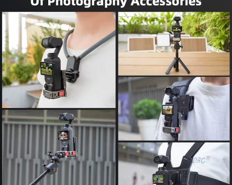 For DJI OSMO Pocket 3 BRDRC PO3005 Multi-functional Magnetic Base Expansion Back Clip Holder Adapter Bezel Accessory