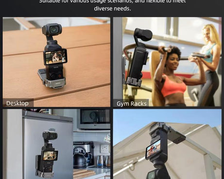 For DJI OSMO Pocket 3 BRDRC PO3005 Multi-functional Magnetic Base Expansion Back Clip Holder Adapter Bezel Accessory
