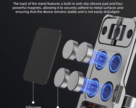 For DJI OSMO Pocket 3 BRDRC PO3005 Multi-functional Magnetic Base Expansion Back Clip Holder Adapter Bezel Accessory