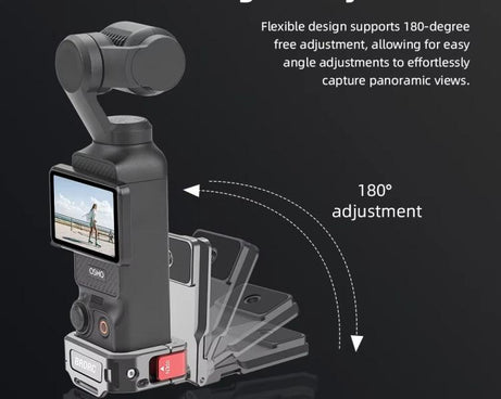For DJI OSMO Pocket 3 BRDRC PO3005 Multi-functional Magnetic Base Expansion Back Clip Holder Adapter Bezel Accessory