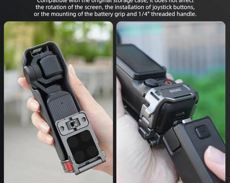 For DJI OSMO Pocket 3 BRDRC PO3005 Multi-functional Magnetic Base Expansion Back Clip Holder Adapter Bezel Accessory