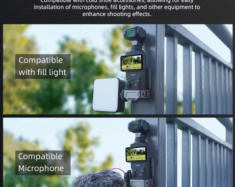 For DJI OSMO Pocket 3 BRDRC PO3005 Multi-functional Magnetic Base Expansion Back Clip Holder Adapter Bezel Accessory