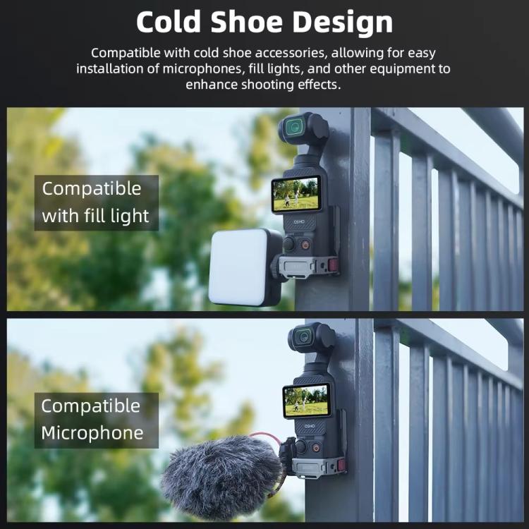 For DJI OSMO Pocket 3 BRDRC PO3005 Multi-functional Magnetic Base Expansion Back Clip Holder Adapter Bezel Accessory