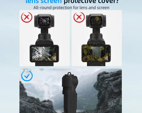 For DJI OSMO Pocket 3 BRDRC Lens Cap Camera Case Screen Protector Accessories