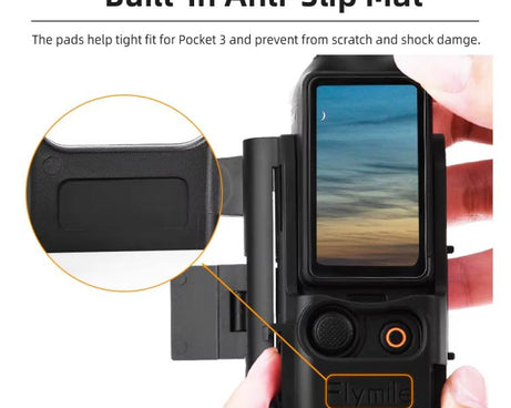 For DJI Osmo Pocket 3 Flymile Magnetic Bracket Fixed Base Back Clip Adapter Bezel Accessories