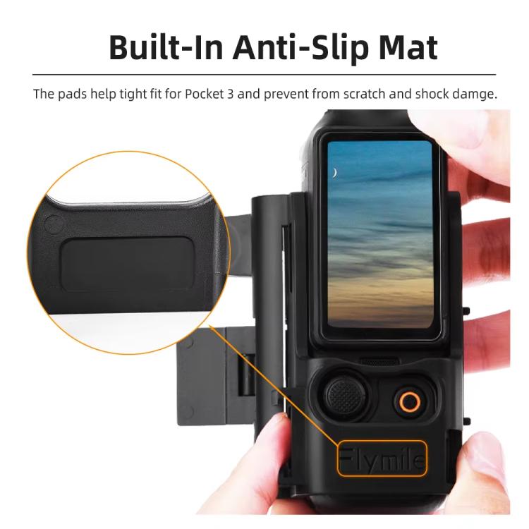 For DJI Osmo Pocket 3 Flymile Magnetic Bracket Fixed Base Back Clip Adapter Bezel Accessories