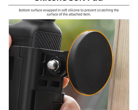 For DJI Osmo Pocket 3 Flymile Magnetic Bracket Fixed Base Back Clip Adapter Bezel Accessories