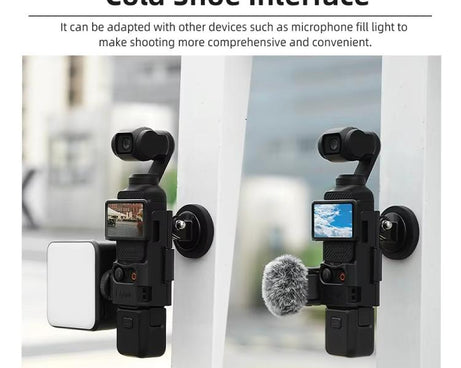 For DJI Osmo Pocket 3 Flymile Magnetic Bracket Fixed Base Back Clip Adapter Bezel Accessories