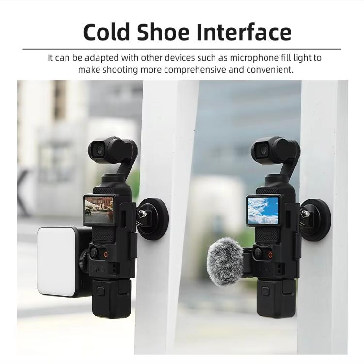 For DJI Osmo Pocket 3 Flymile Magnetic Bracket Fixed Base Back Clip Adapter Bezel Accessories