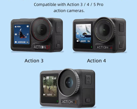 For DJI Osmo Action 3 / 4 / 5 Pro Flymile Silicone Cover Sport Camera Lens Drop Cases