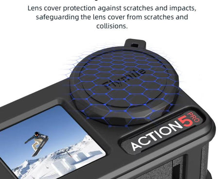 For DJI Osmo Action 3 / 4 / 5 Pro Flymile Silicone Cover Sport Camera Lens Drop Cases