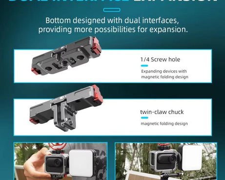 For Insta360 GO 3 / 3S Flymile Magnetic Metal Quick Release Base Sports Camera Adapter Bracket, For Insta360 GO 3 / 3S