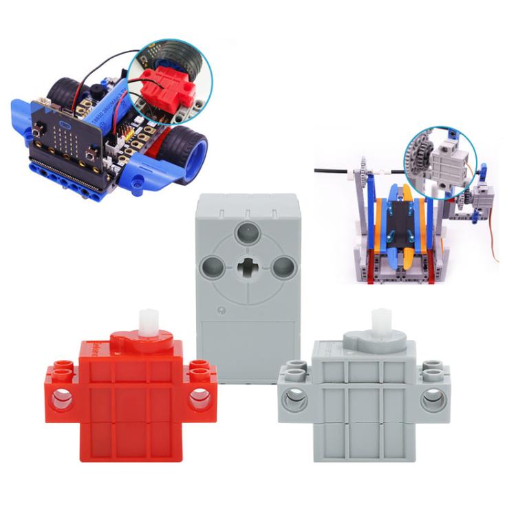 Programmable Geekservo For DIY Electronic Smart Car, Building Block Motor, Building Block Servo Gen 1, Building Block Servo Gen 2