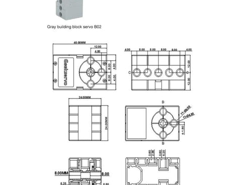 Programmable Geekservo For DIY Electronic Smart Car, Building Block Motor, Building Block Servo Gen 1, Building Block Servo Gen 2