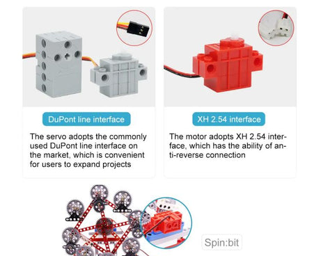 Programmable Geekservo For DIY Electronic Smart Car, Building Block Motor, Building Block Servo Gen 1, Building Block Servo Gen 2