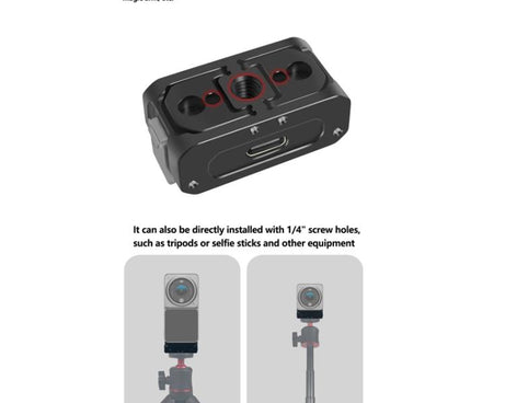 For DJI Osmo Action 2 Camera Magnetic Charging Base with 1/4 Inch & Arri Hole