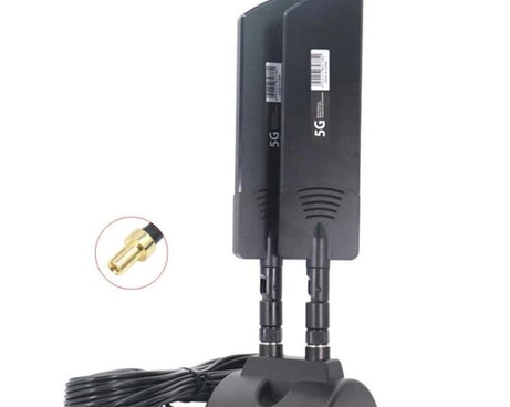 42dbi 5G Router External Antenna Outdoor Long Range WiFi Signal Coverage Booster, SMA Male Black, TS9 Black, SMA Male White, TS9 White