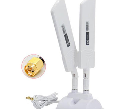 42dbi 5G Router External Antenna Outdoor Long Range WiFi Signal Coverage Booster, SMA Male Black, TS9 Black, SMA Male White, TS9 White