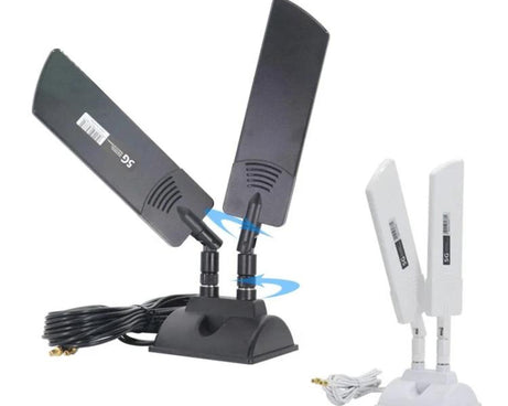 42dbi 5G Router External Antenna Outdoor Long Range WiFi Signal Coverage Booster, SMA Male Black, TS9 Black, SMA Male White, TS9 White