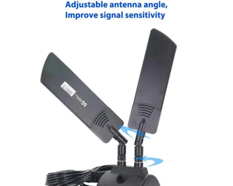 42dbi 5G Router External Antenna Outdoor Long Range WiFi Signal Coverage Booster, SMA Male Black, TS9 Black, SMA Male White, TS9 White