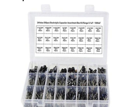 0.1uF-1000uF 24 Specifications Electrolytic Capacitor Kits, Electrolytic Capacitor Kits