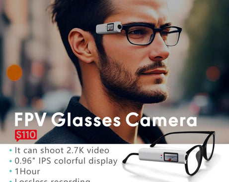 HD 2.7K FPV Eyeglasses Camera 0.96 inch IPS Color Screen Convenient Shooting