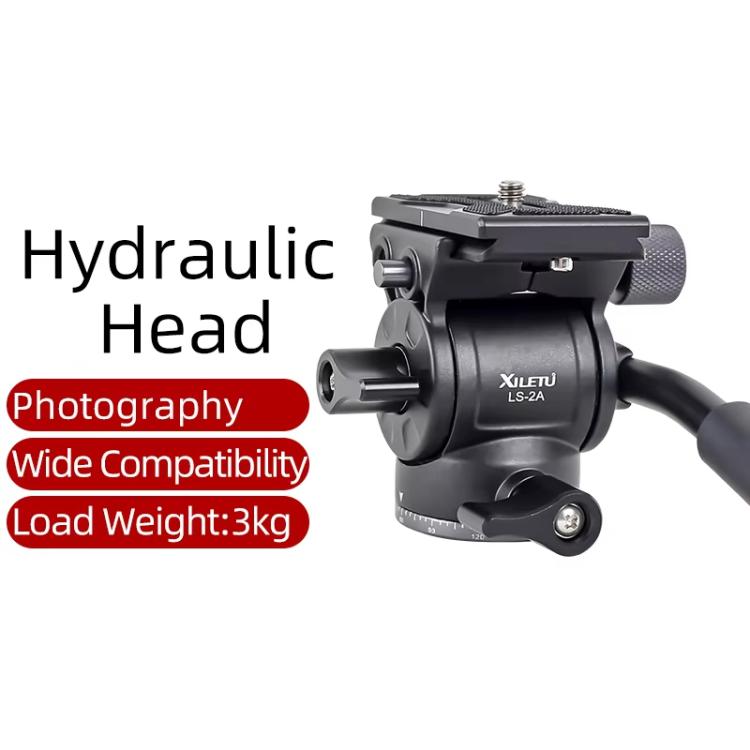 XILETU  LS-2A  Mini Hydraulic Damping Ball Head Tripod Head 360 Degree Panoramic Shooting