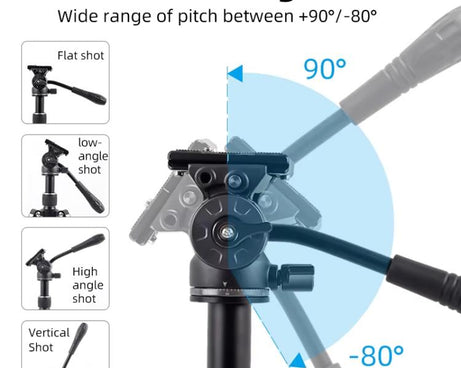 XILETU  LS-2A  Mini Hydraulic Damping Ball Head Tripod Head 360 Degree Panoramic Shooting