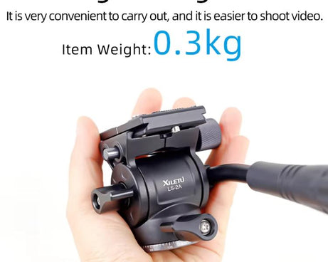 XILETU  LS-2A  Mini Hydraulic Damping Ball Head Tripod Head 360 Degree Panoramic Shooting
