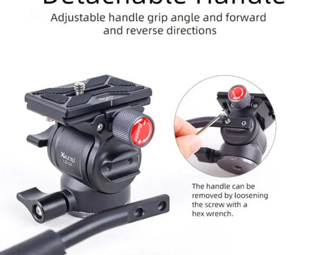 XILETU  LS-2A  Mini Hydraulic Damping Ball Head Tripod Head 360 Degree Panoramic Shooting