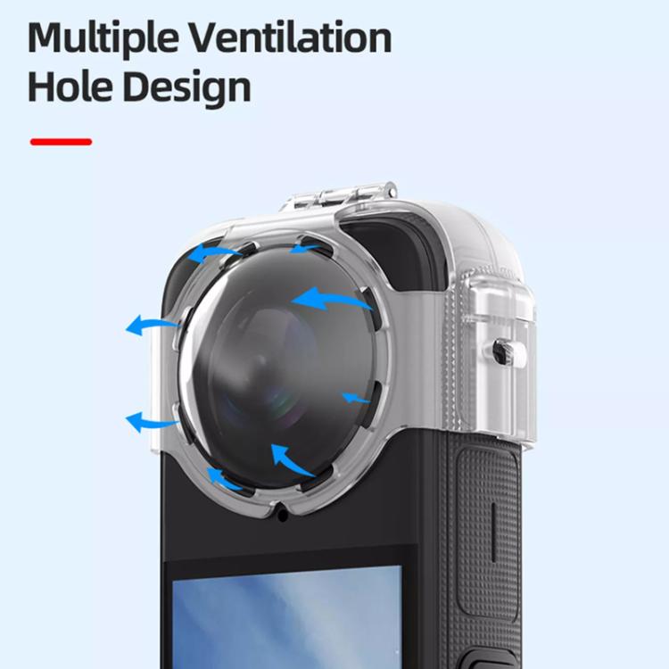For Insta360 X4 HEPAIL AC37 Lens Anti-fog Snap-on Protective Mirror Front and Rear Lens Protectors, AC37