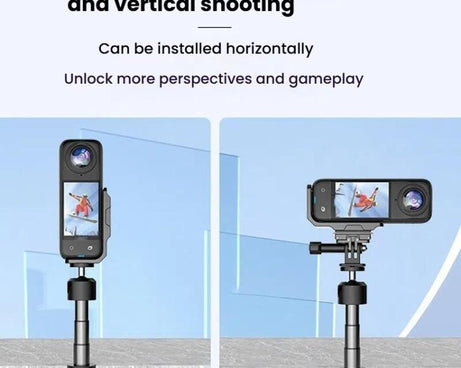 For Insta360 X4 / X3 HEPAIL AC56 Vertical Horizontal Magnetic Metal Bracket, AC56