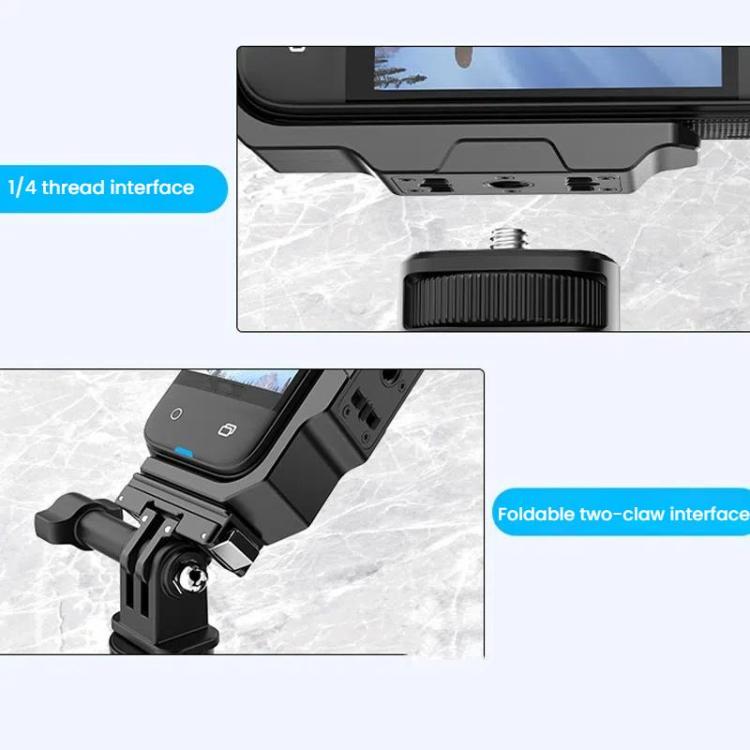 For Insta360 X4 / X3 HEPAIL AC56 Vertical Horizontal Magnetic Metal Bracket, AC56