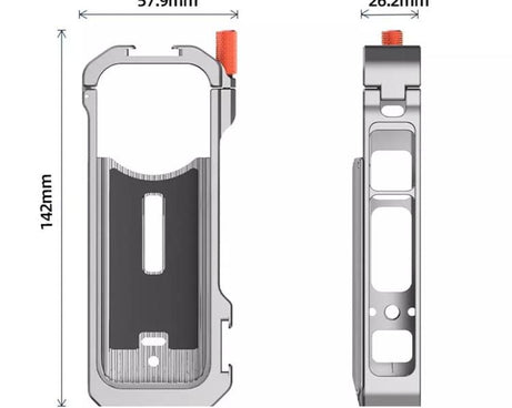 For Insta360 X4 HEPAIL Metal Heat Dissipation Magnetic Rabbit Cage, 0104