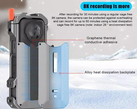 For Insta360 X4 HEPAIL Metal Heat Dissipation Magnetic Rabbit Cage, 0104