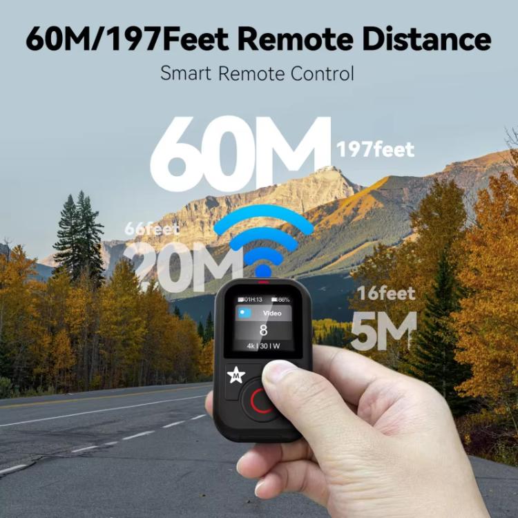 TELESIN T13 60m Sports Camera Wireless Bluetooth Remote Control For GoPro HERO13 Black /12 Black /11 Black /10 Black /9 Black /8 Black /Max