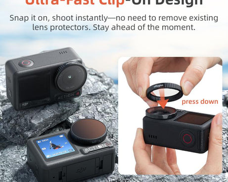 aMagisn Filter For DJI Action 5 Pro / 4 / 3, UV, CPL, ND8+16+32+64, ND8+16+32+CPL