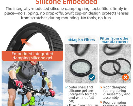 aMagisn Filter For DJI Action 5 Pro / 4 / 3, UV, CPL, ND8+16+32+64, ND8+16+32+CPL