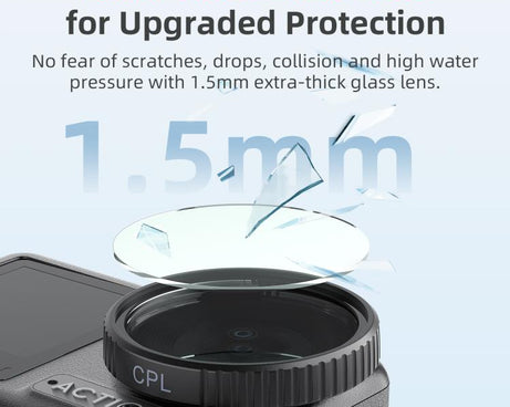 aMagisn Filter For DJI Action 5 Pro / 4 / 3, UV, CPL, ND8+16+32+64, ND8+16+32+CPL