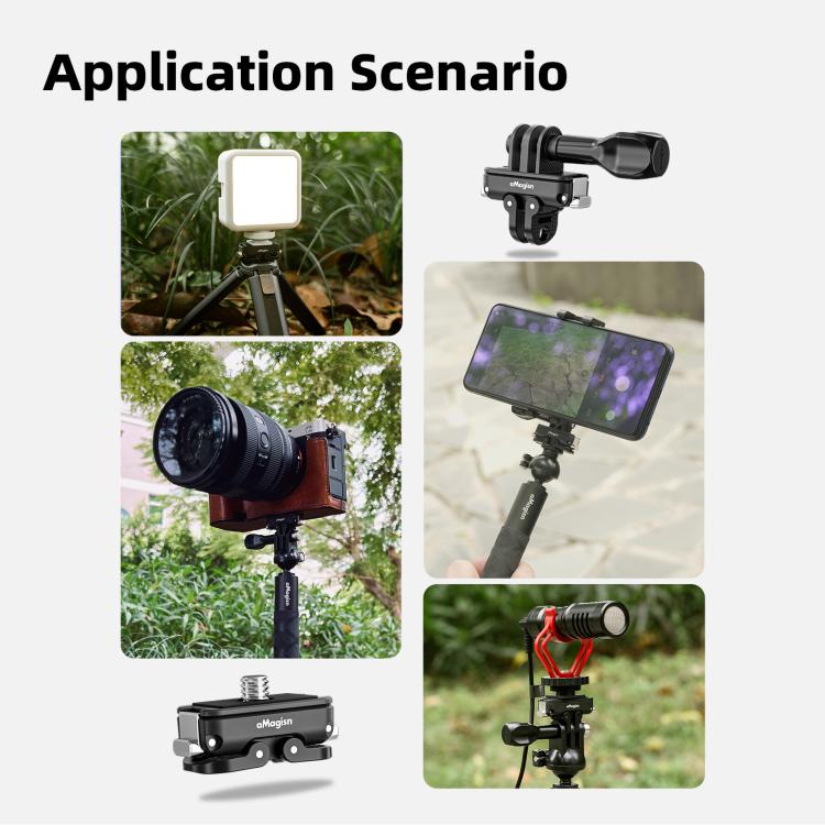 aMagisn Mini Quick Release Mount for Sports Cameras